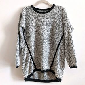 Lou & Grey Black and White Crew Neck Sweater